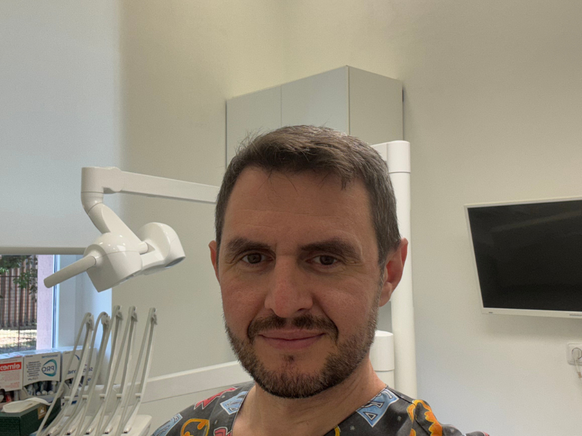 Sergii Kutvitskyi in the clinic office
