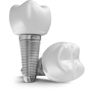 Zubní implantát s korunkou