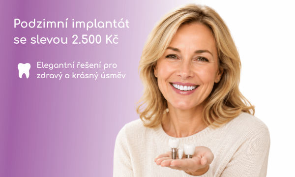 Podzimní sleva na zubní implantát 2500 Kč | Smile centrum